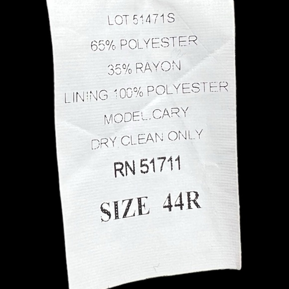 🌻Andrew Fezza Signature Gray "Cary" Sports Coat Jacket Blazer Size 44R - Picture 10 of 10